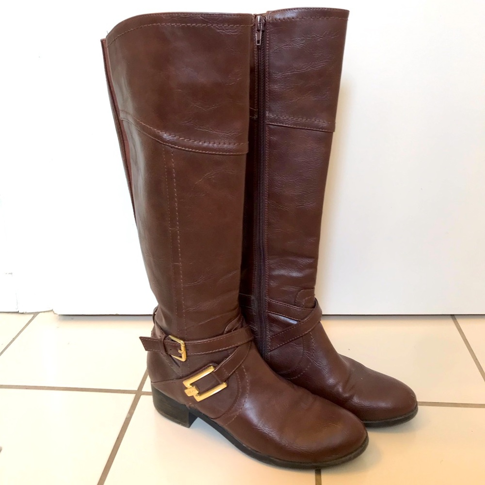 Unisa brown leather riding boot